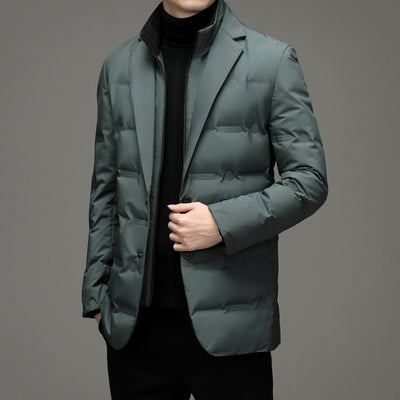 Puffer Jacket - Zip-Up - Slim Fit - Down Jacket - Male Winter Jackets-Grace Aura