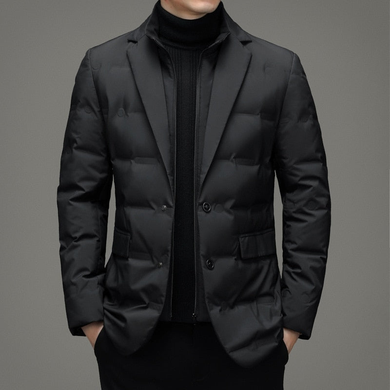 Puffer Jacket - Zip-Up - Slim Fit - Down Jacket - Male Winter Jackets-Grace Aura
