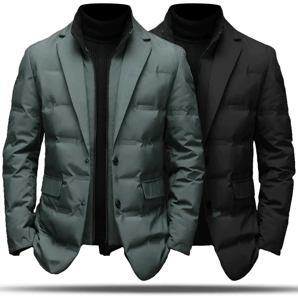 Puffer Jacket - Zip-Up - Slim Fit - Down Jacket - Male Winter Jackets-Grace Aura
