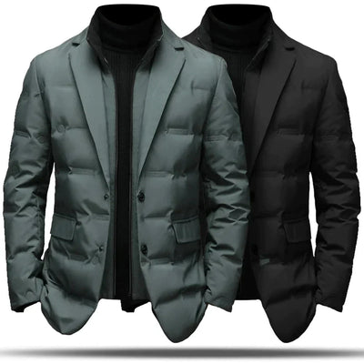 Puffer Jacket - Zip-Up - Slim Fit - Down Jacket - Male Winter Jackets-Grace Aura