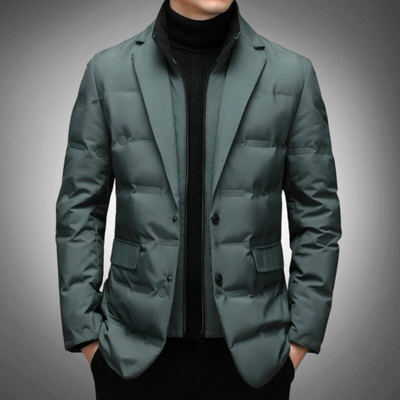 Puffer Jacket - Zip-Up - Slim Fit - Down Jacket - Male Winter Jackets-Grace Aura