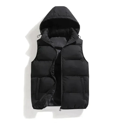 Puffer Vest | Hooded | Sleeveless | Bodywarmer | Men's Winter Gilet-Grace Aura