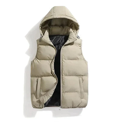 Puffer Vest | Hooded | Sleeveless | Bodywarmer | Men's Winter Gilet-Grace Aura