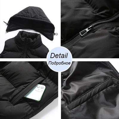 Puffer Vest | Hooded | Sleeveless | Bodywarmer | Men's Winter Gilet-Grace Aura