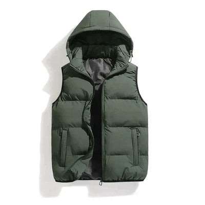 Puffer Vest | Hooded | Sleeveless | Bodywarmer | Men's Winter Gilet-Grace Aura