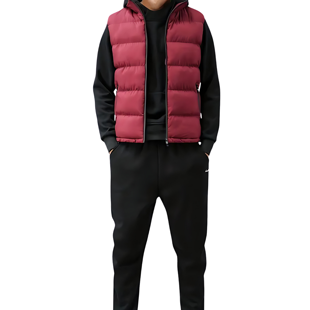 Puffer Vest - Men's Sleeveless Zip-Up Padded Bodywarmer Gilet-Grace Aura