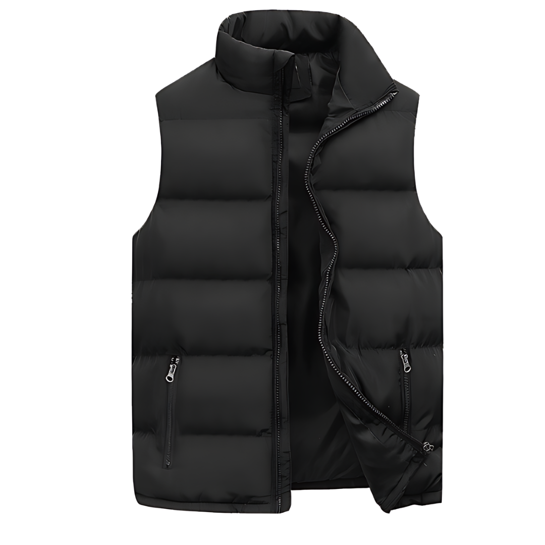 Puffer Vest - Men's Sleeveless Zip-Up Padded Bodywarmer Gilet-Grace Aura