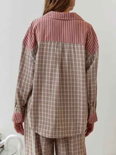 Pyjama Set - Warm - Long Sleeve - Fleece Pyjama - Women's Pyjamas-Grace Aura