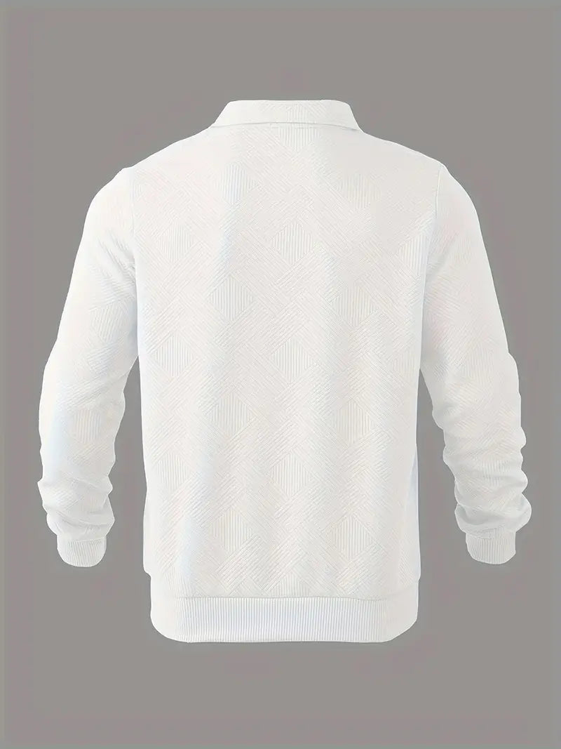 Quarter Zip Sweatshirt | Collared | Regular zip | Mens Half Zip Pullover | Men's Clothing-Grace Aura