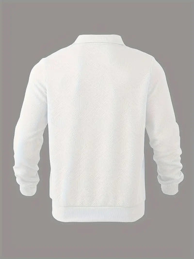 Quarter Zip Sweatshirt | Collared | Regular zip | Mens Half Zip Pullover | Men's Clothing-Grace Aura