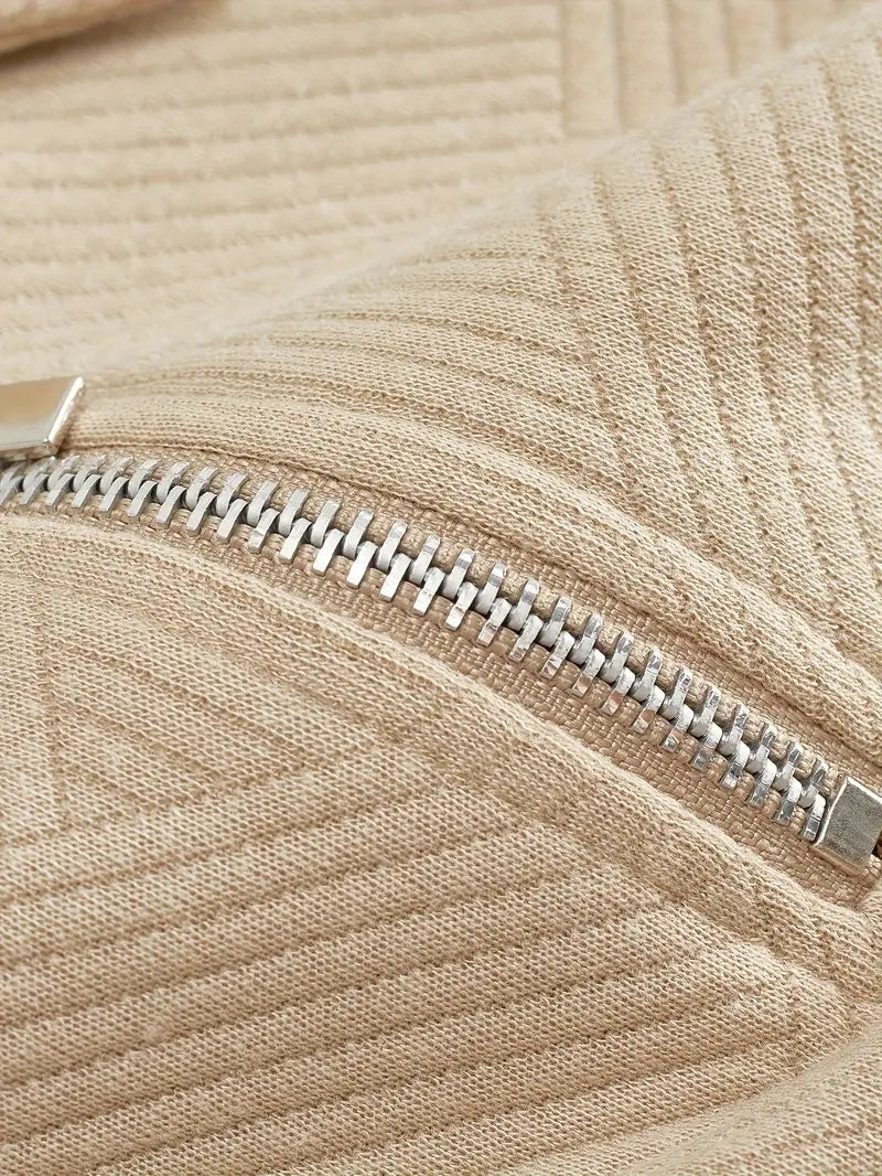 Quarter Zip Sweatshirt | Collared | Regular zip | Mens Half Zip Pullover | Men's Clothing-Grace Aura