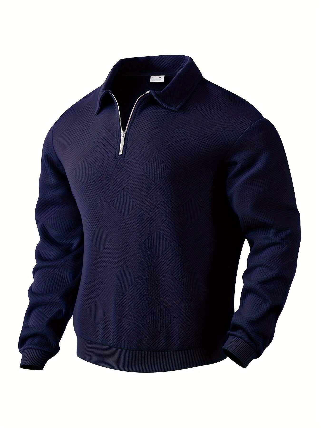 Quarter Zip Sweatshirt | Collared | Regular zip | Mens Half Zip Pullover | Men's Clothing-Grace Aura