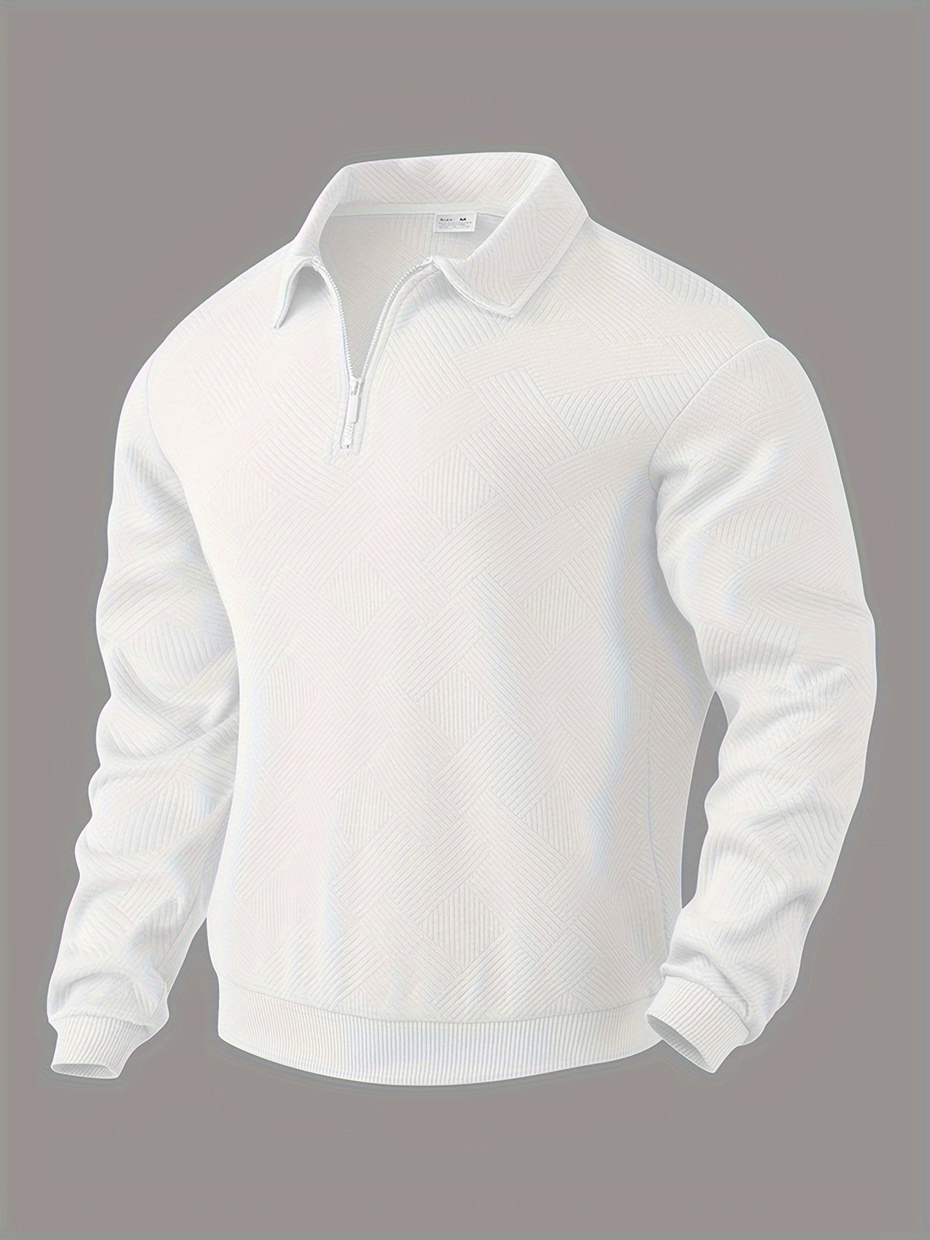 Quarter Zip Sweatshirt | Collared | Regular zip | Mens Half Zip Pullover | Men's Clothing-Grace Aura