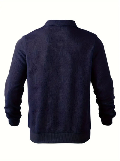 Quarter Zip Sweatshirt | Collared | Regular zip | Mens Half Zip Pullover | Men's Clothing-Grace Aura