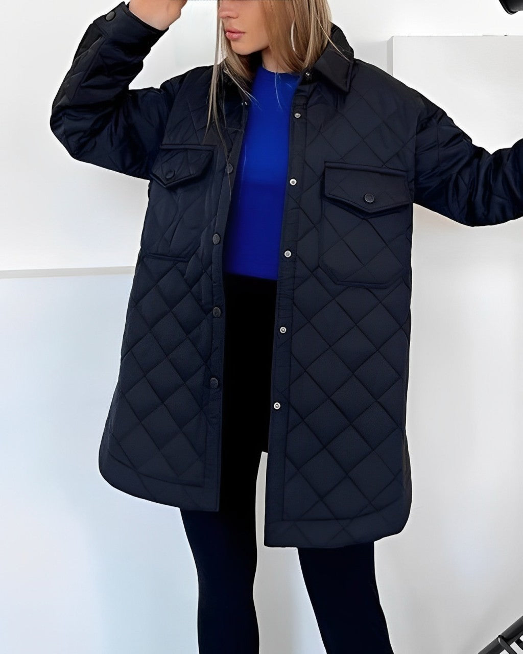 Quilted Jacket | Belt | Lightweight | Padded Jacket | Women's Winter Jacket-Grace Aura