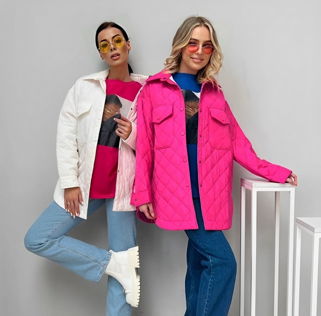 Quilted Jacket | Belt | Lightweight | Padded Jacket | Women's Winter Jacket-Grace Aura