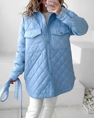 Quilted Jacket | Belt | Lightweight | Padded Jacket | Women's Winter Jacket-Grace Aura
