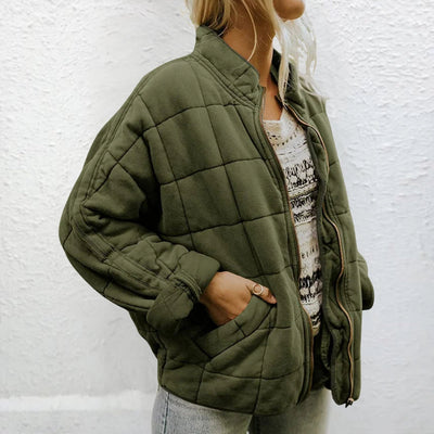 Quilted Jacket | Padded | Autumn | Oversized Jacket | Women's Jacket-Grace Aura