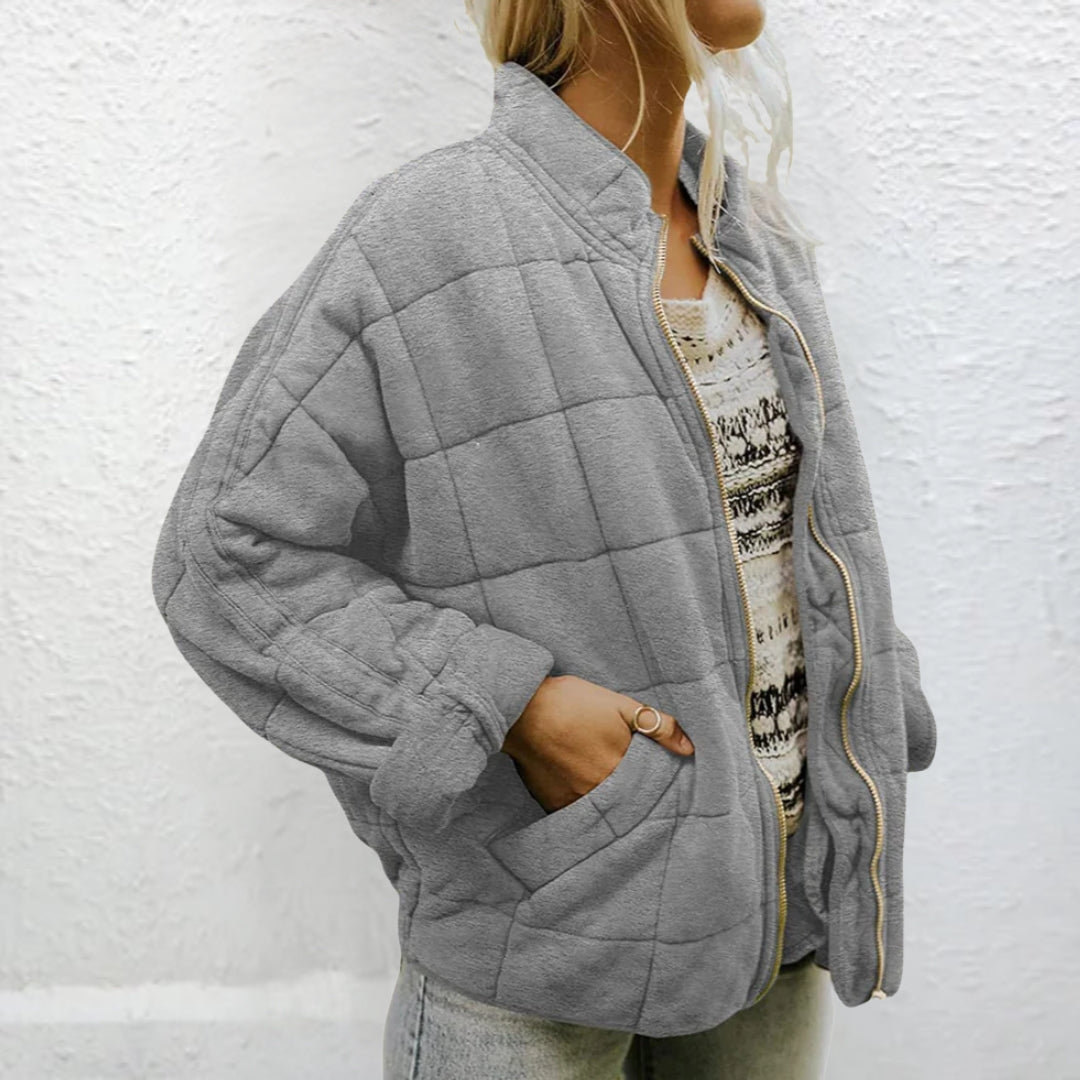 Quilted Jacket | Padded | Autumn | Oversized Jacket | Women's Jacket-Grace Aura