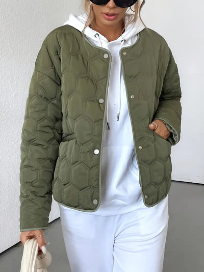 Quilted Jacket | Short | Lightweight | Padded Jacket | Women's Jacket-Grace Aura