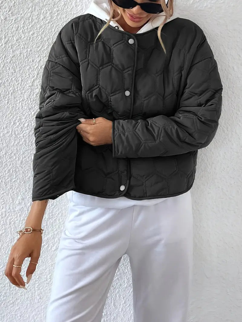 Quilted Jacket | Short | Lightweight | Padded Jacket | Women's Jacket-Grace Aura