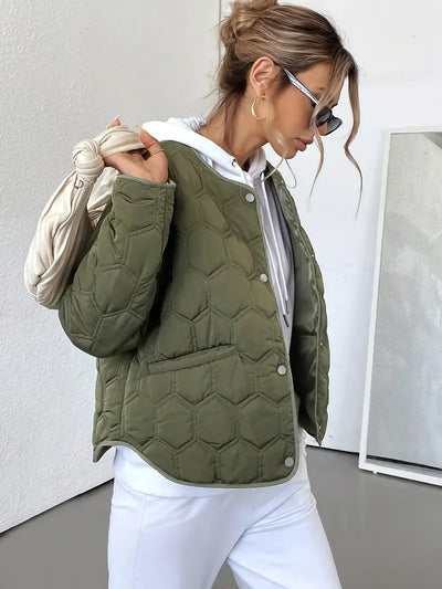 Quilted Jacket | Short | Lightweight | Padded Jacket | Women's Jacket-Grace Aura