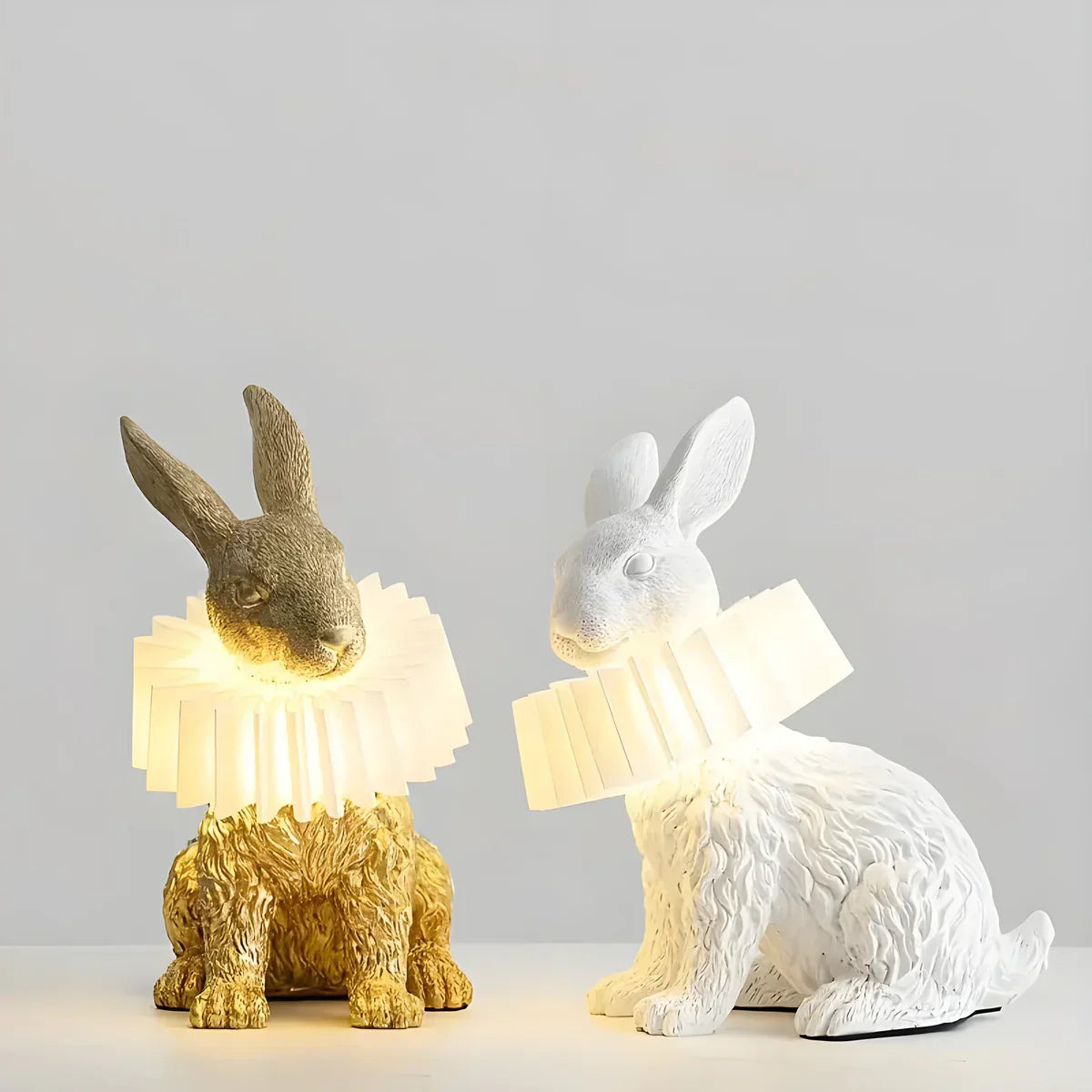 RabbitGleam - Artistic modern rabbit table lamp-Grace Aura