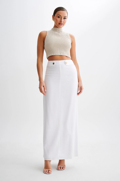 Relaxed Fit Maxi Skirt - Breathable Summer Fashion-Grace Aura