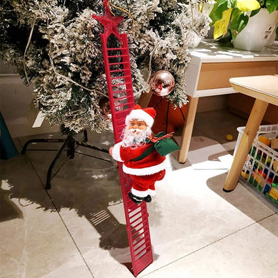 Santa Climbing Ladder | Music | Battery Operated | Climbing Santa's | Christmas Decoration-Grace Aura