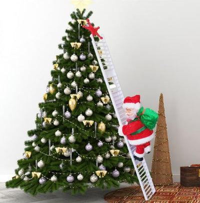 Santa Climbing Ladder | Music | Battery Operated | Climbing Santa's | Christmas Decoration-Grace Aura