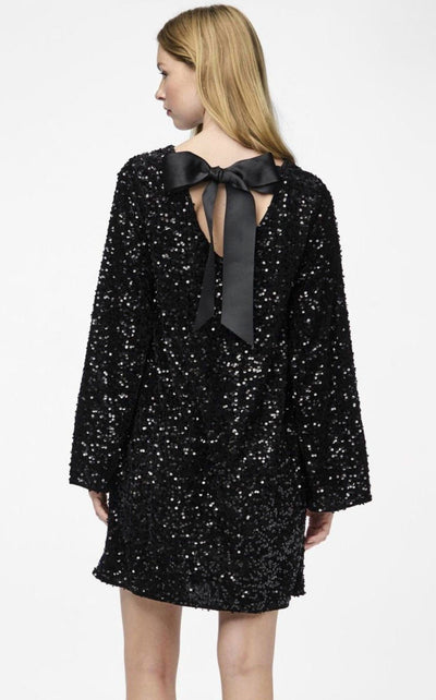 Sequin Dress - Women's Long Sleeve Sparkly Mini Party Dress-Grace Aura