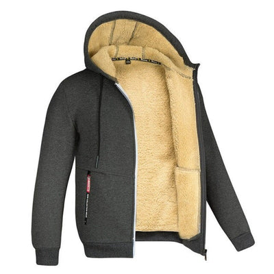 Sherpa Fleece Hoodie | Warm | Zipper | Winter Hoodie | Hoodie Jacket-Grace Aura