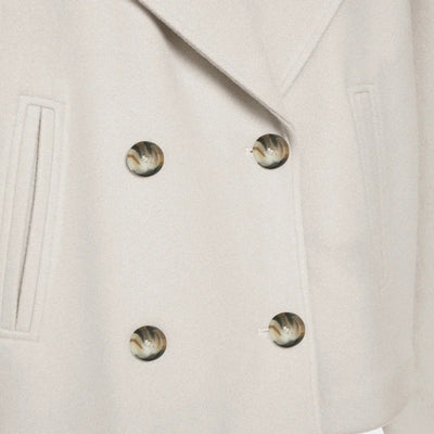 Short Pea Coat | Double Breasted | Relaxed Fit | Short Trench Coat | Women's Jacket-Grace Aura