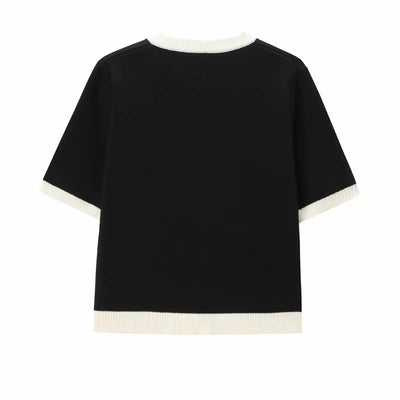 Short Sleeve Cardigan | Button-Up | Knitted | Short Sleeve Sweater | Women's Clothing-Grace Aura