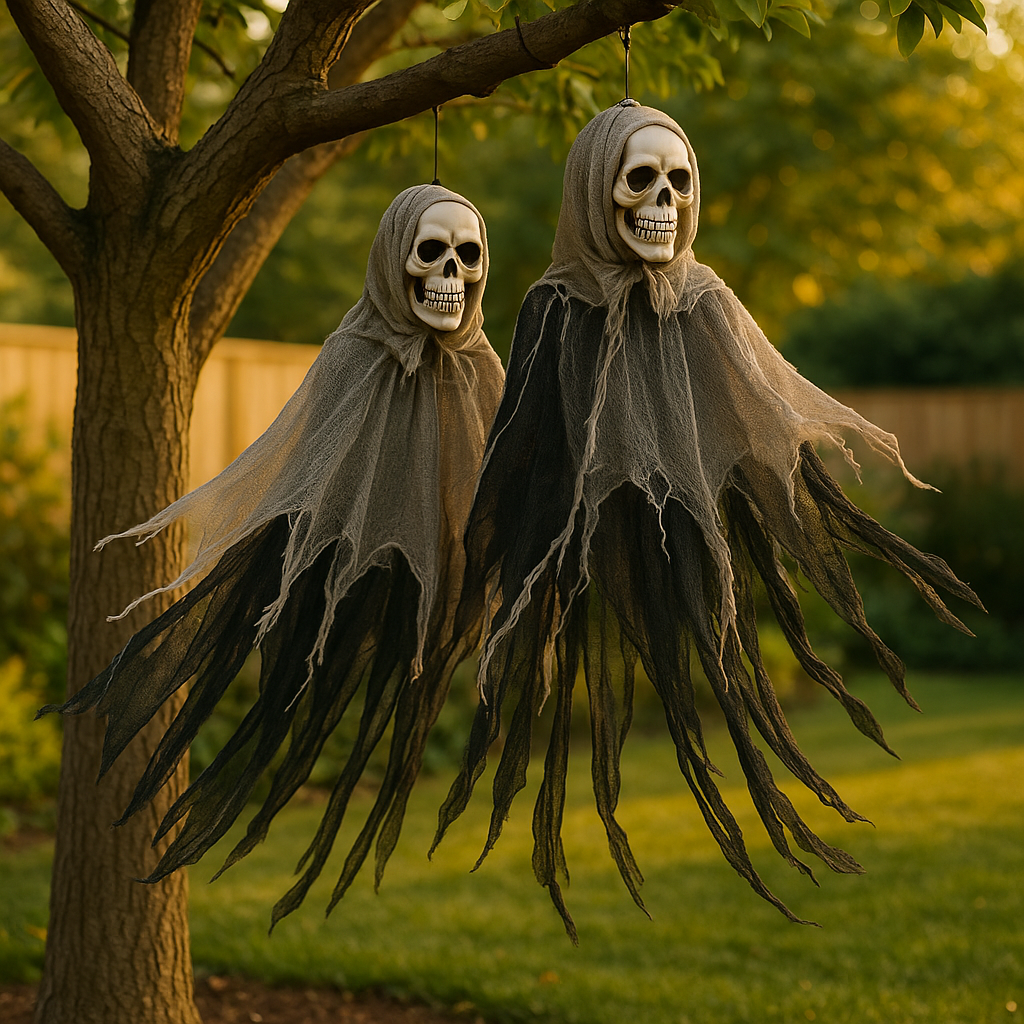 Skull Decoration - Scary Hanging Skull Skeleton for Halloween-Grace Aura