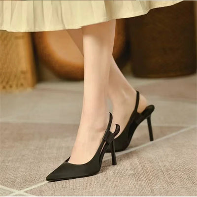 Slingback Heels - Pointed Toe - High Heel - Slingback Pumps - Women's Heels-Grace Aura