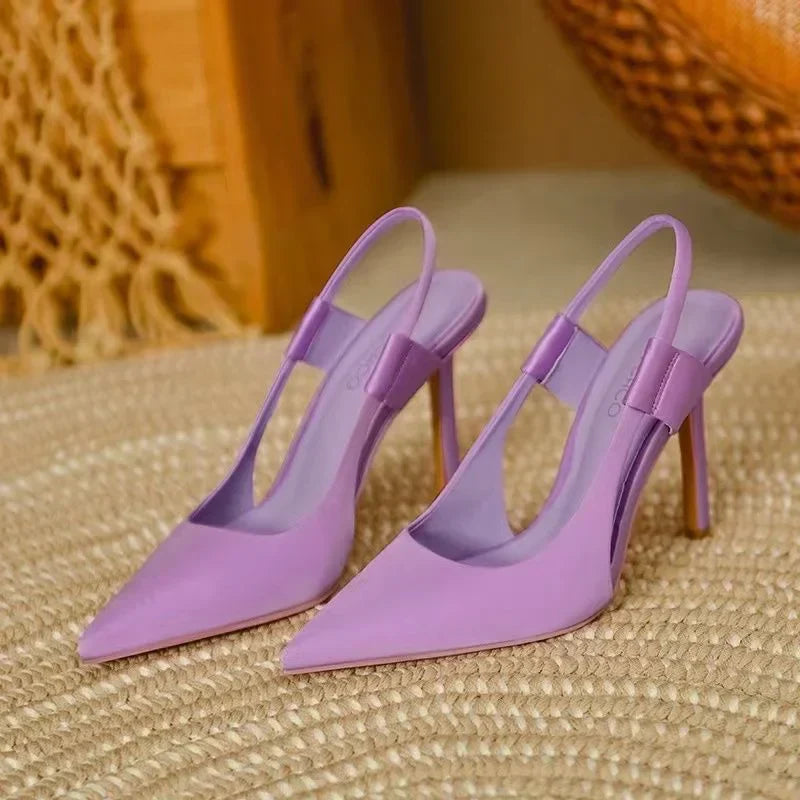 Slingback Heels - Pointed Toe - High Heel - Slingback Pumps - Women's Heels-Grace Aura