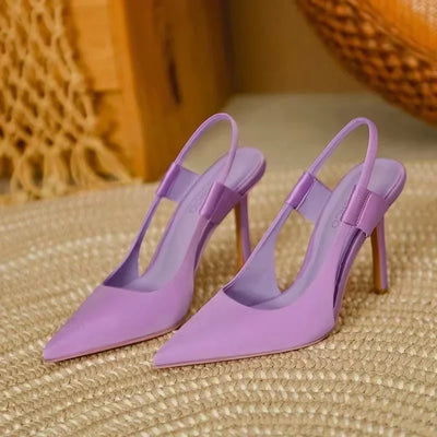 Slingback Heels - Pointed Toe - High Heel - Slingback Pumps - Women's Heels-Grace Aura