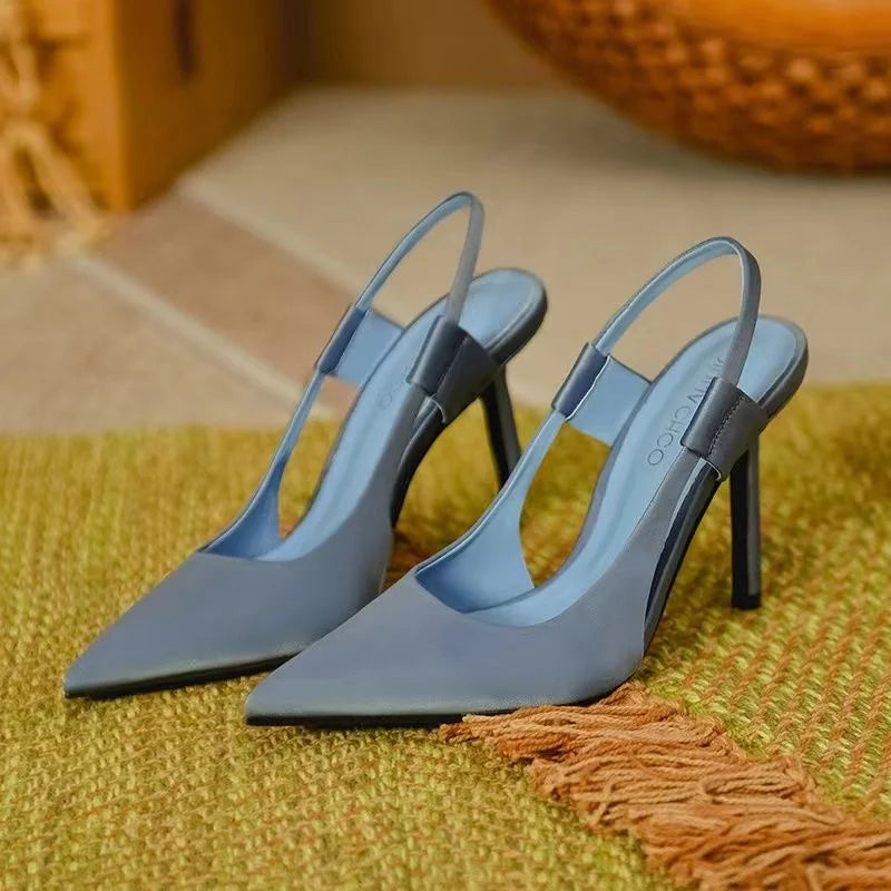 Slingback Heels - Pointed Toe - High Heel - Slingback Pumps - Women's Heels-Grace Aura