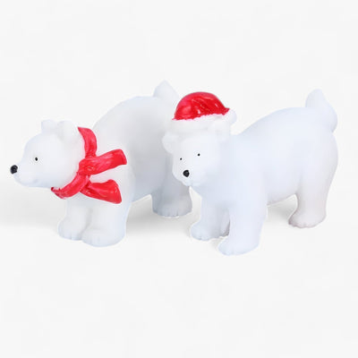 SnowPaws - Christmas decoration miniature polar bear figures-Grace Aura