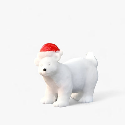 SnowPaws - Christmas decoration miniature polar bear figures-Grace Aura