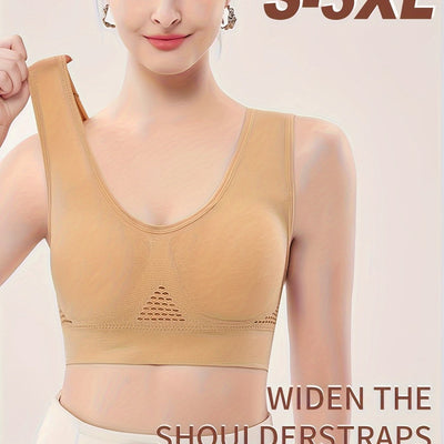 Sports Brassiere - Ladies Comfortable Seamless Mesh Sport Bra-Grace Aura