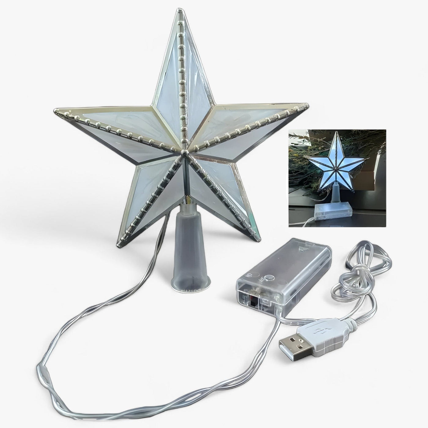 StarGlitter - LED star with five dots Christmas tree-Grace Aura
