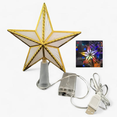 StarGlitter - LED star with five dots Christmas tree-Grace Aura