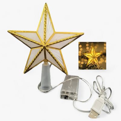 StarGlitter - LED star with five dots Christmas tree-Grace Aura