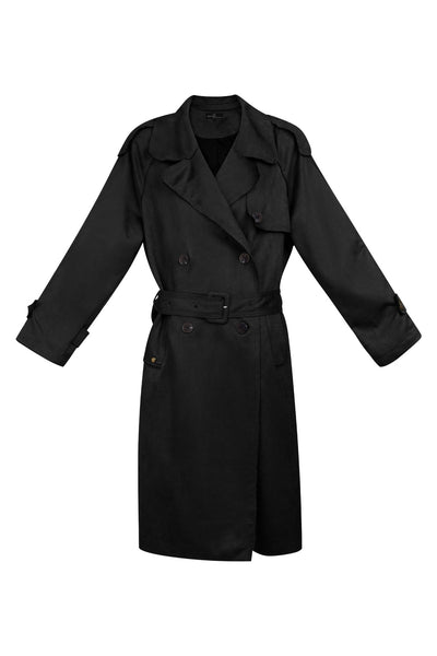 Suede Trench Coat | Mid Length | Autumn | Double Breasted Trench Coat | Women's Trench Coat-Grace Aura