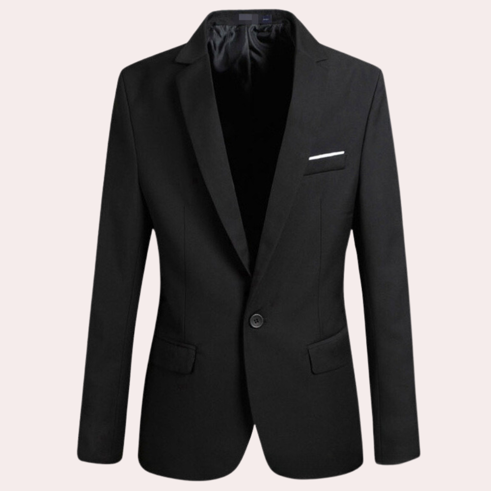 Suit Jacket - Men's Single Breasted Formal Blazer Jacket-Grace Aura