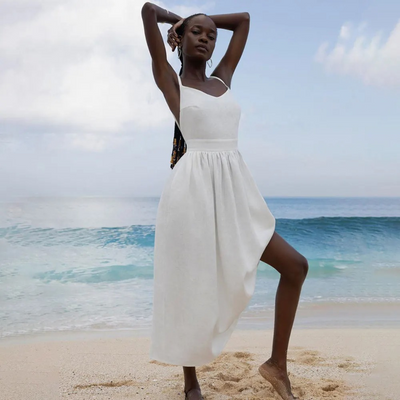 Summer Dress | Tie Strap | Backless | Maxi Dress | Sundress-Grace Aura