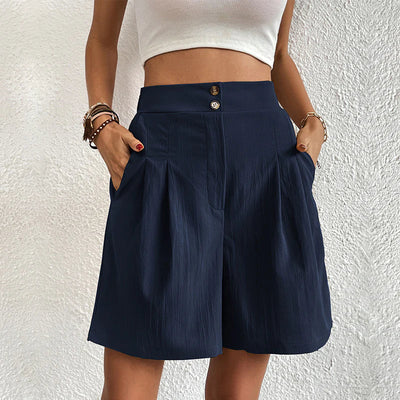 Summer Shorts - Flowy - Cotton - High Waist Shorts - Women's Shorts-Grace Aura