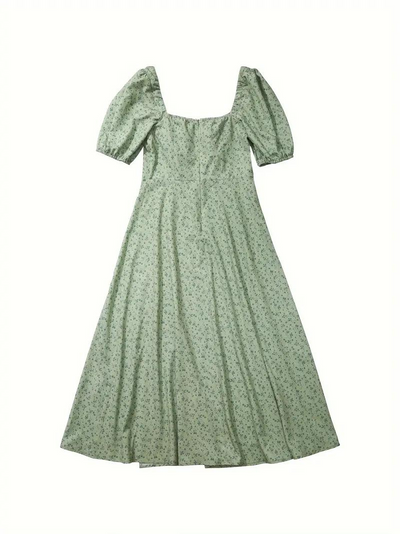 Sundress - Floral - Puff Sleeve - Summer Dress - Maxi Dress-Grace Aura